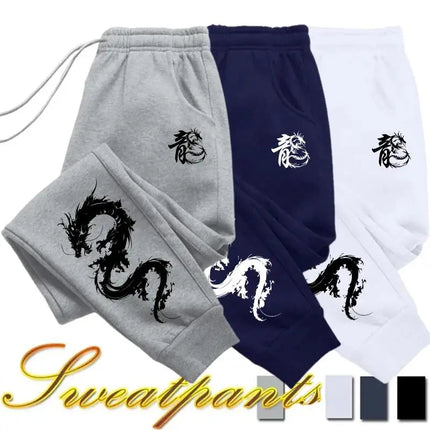 2025 Newest Fashion Men's Dragon Printed Sweatpants High Quality Male Autumn Winter Casual Sport Jogger Pants BestTrousers Cool