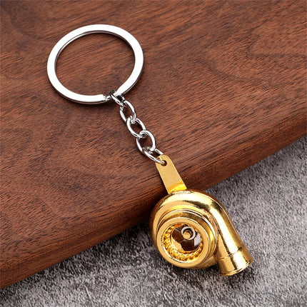 Creative Speed Gearbox Keychain Gear Head Pendant Keyring for Car Key Turbo Hub Brake Disc Charms Shock Absorber Keys Holder