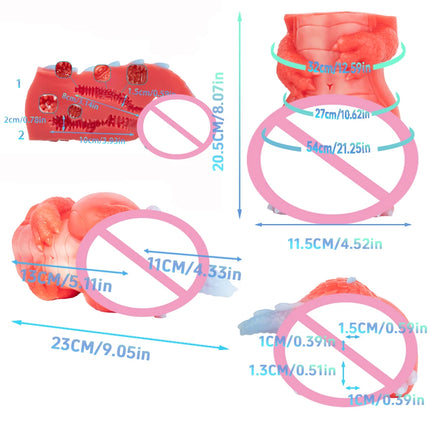 ELKKOST Fantasy Male Masturbator Lifelike Textured Vagina Tight Anal for Penis Training Stroker Pocket Pussy Sex Toys for Men