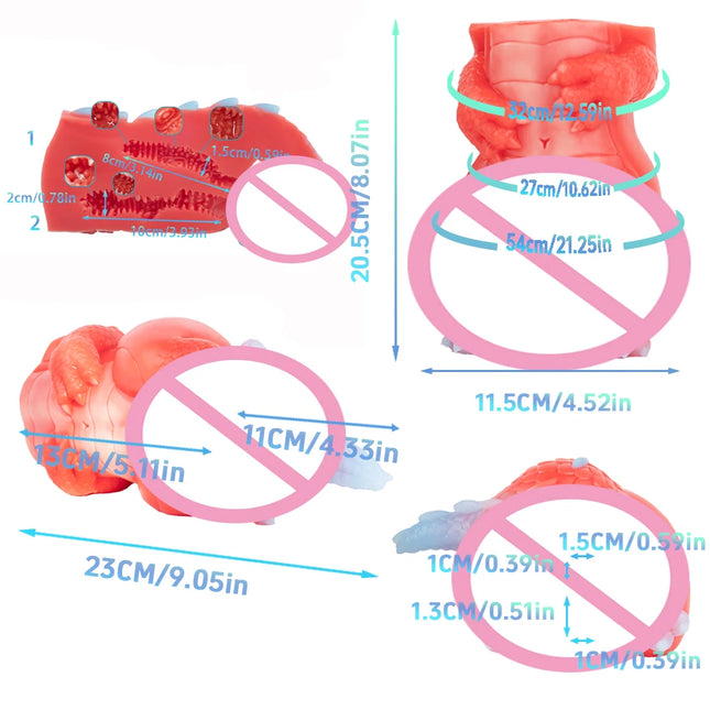 ELKKOST Fantasy Male Masturbator Lifelike Textured Vagina Tight Anal for Penis Training Stroker Pocket Pussy Sex Toys for Men
