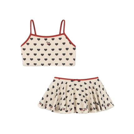 Children's Set 2026 New Spring Summer KS Girls' Split Swimsuit Baby Girl Printed Fashionable One-piece Swimsuit