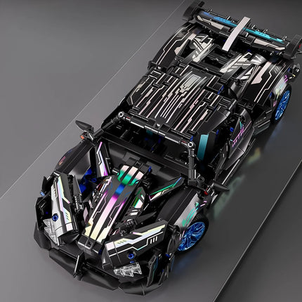 1:14 Building block racing DIY sports car building block toys Assemble brick car toys for children's birthday and Christmas gift