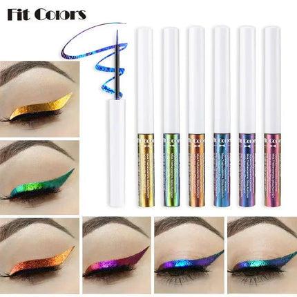 Chameleons Eyeliner Liquid Pearl Gloss Shiny Metallic Eyeshadow Liner Multi Chrome Color Aurora Eye Makeup Glitter Pigment