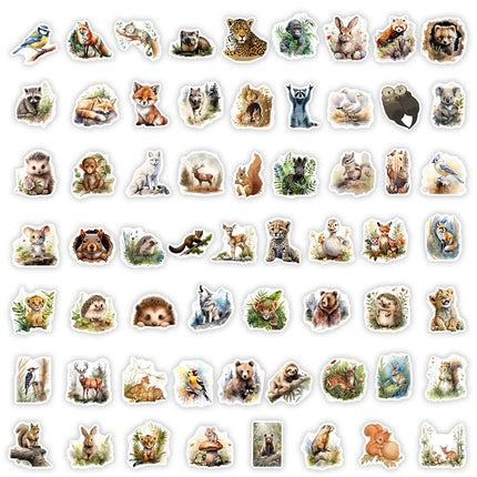 Aesthetics Forest Animal Stickers Art Gift Toys Waterproof Decal for Laptop Scrapbook Notebook Phone Luggage Bottles Decorative