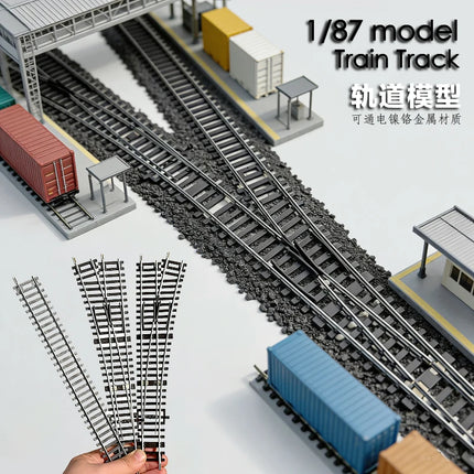 1/87 Ho Scale Train Track Model Railway Track Can Be Powered Nickel Silver Narrow Gauge Curved Track Turnout Track Model