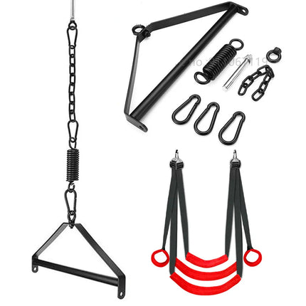 5 Pads Strap Adult Hanging Sex Swing Sexual Posture Assist Flying Sling Metal Tripod Stent Sex Furniture Erotic Toys for Couples