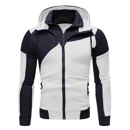 2023 Zipper Men Jackets Autumn Winter Casual Fleece Coats Bomber Jacket Scarf Collar Fashion Hooded Male Outwear Slim Fit Hoody