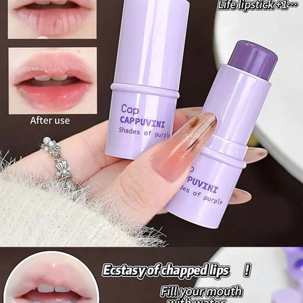 Cappuvini Grape Lip Balm Solid Color Moisturizing Hydrating Students Affordable Lip Care Autumn and Winter Anti-Cracking Essential