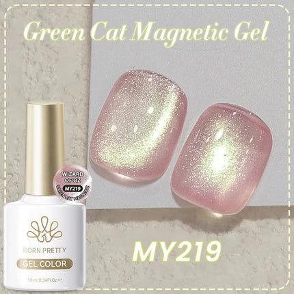 BORN PRETTY 10ml Auroras Glitter Cat Magnetic Gel Nail Polish Jelly Glass Bead Semi Permanent Soak Off UV LED Varnish Manicure