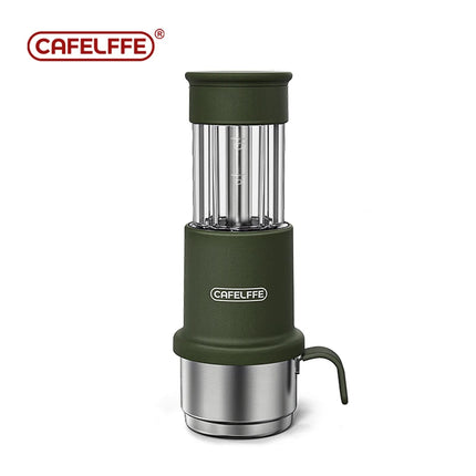 Cafelffe Manual Espresso Coffee Machine Hot/Cold Portable coffee Maker For NS Capsules & Ground Hand Press,hiking Camping Gift