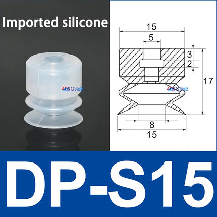10Pcs Industrial robotic arm small vacuum suction cup single-layer SP double-layer DP three-layer MP silicone strong suction cup