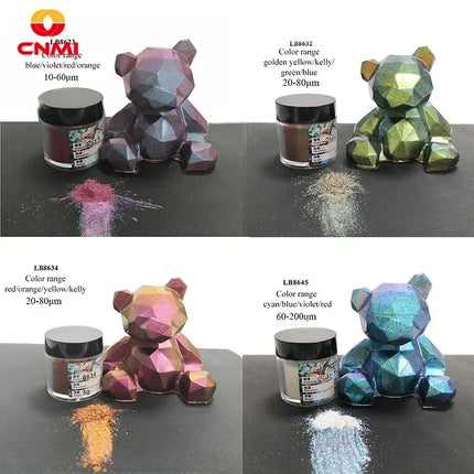 30g Glitter Chameleon Pigment Powder Color Shift Cameleon for Car Change Color Painting DIY Resin Crafts Eyeshadow Makeup Nail