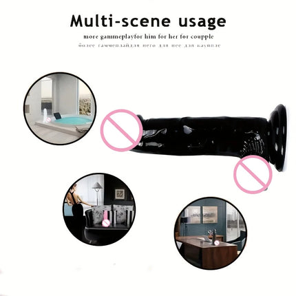 1pc Silicone Jelly Dildo For Female MasturbationSilicone Female Sex Toy Anal Plug Dildo Vaginal Stimulation Dildo Adult Couple F
