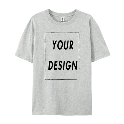 180g Custom Women Men Customised Printed 100% Cotton Short Sleeve Your Logo Photo Brand Text Tee Personalize Graphic Clothing