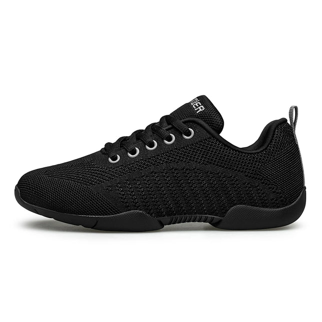 BAXINIER Girls Black Cheer Shoes Trainers Breathable Kids Training Dance Shoes Lightweight Youth Cheer Competition Sneakers