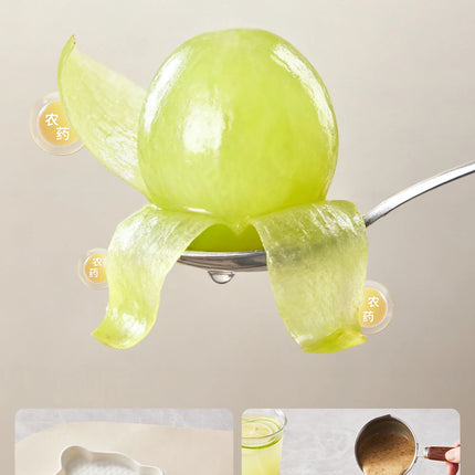 Household Kitchen Appliances Fully Automatic Fruit Peeler Machine 10-Second Fast Peeling for Grapes Dual-Mode Electric Peeler