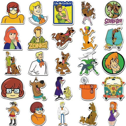 100pcs Classic Animated Scooby Doo Graffiti Waterproof Luggage Laptop Water Cup Waterproof Sticker