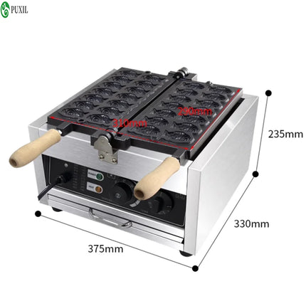 220V/110V Sea Bream Cooking Machine Commercial Mini Fish Cake Tool Internet Famous Stall Pancake Machine Bursting Paste Pancake