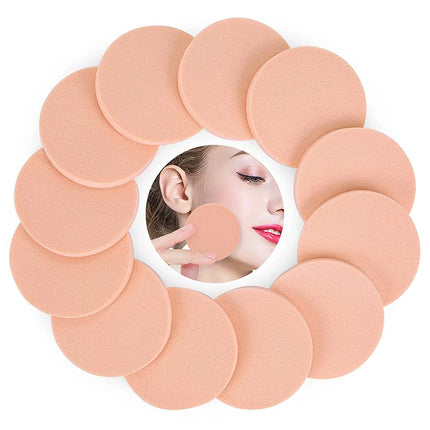 12Pcs Cosmetic Puff Makeup Super Soft Puff Wet Dry Dual Use BB CC Cream Contour Facial Makeup Sponge Portable Trave Beauty Tool