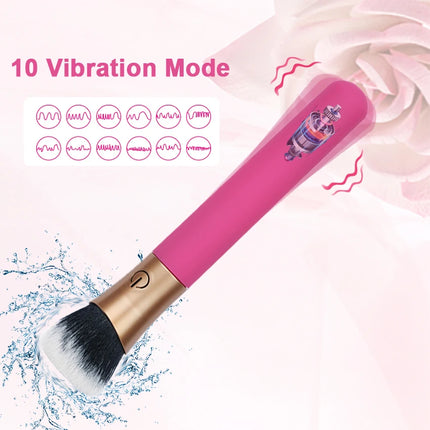 Electric Vibration Rechargeable Makeup Brush Vibrator Tools Cosmetic Brush Foundation Blush Loose Powder Brush Beauty Tools 18+