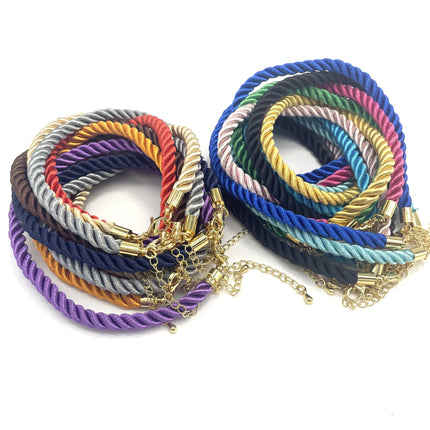 20Pcs Exaggerated Boho Metal Necklace Women Handmade Vintage Rope Nylon DIY Jewelry Making Accessories Wholesale