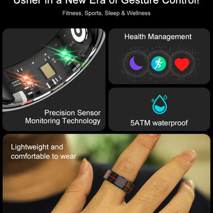 R04 Smart Ring 2025 NEW Men Women Multi Sports Modes Body Temperature HRV Health and Sleep Monitor Stainless Steel Sport Ring