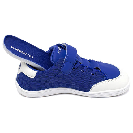 HOBIBEAR Kids Wide Toe Barefoot Shoes Boys Girls Minimalist Sneakers Lightweight Hook Loop Mesh Artificial Leather Shoes
