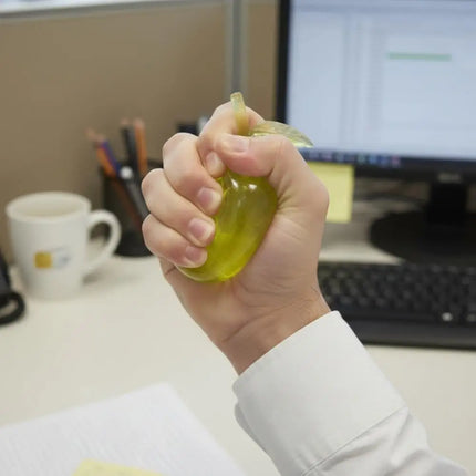 Squishy Green Apple Stress Relief Toy Soft Transparent Slow Rebound Squeeze Toy Decompression Fidget Toy for Adults & Kids