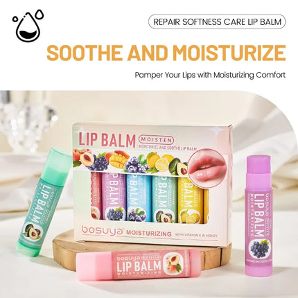 Fruit Flavor Lip Balm Set Moisturizing Lip Care Lip Balm Winter Lip Moisturizing Care Products Beauty and Health Products