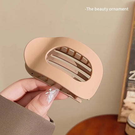 Vintage Solid Oval Teeth Hair Clip For Women Girl Long Hair Holder Hairpin Headband Back Head Hair Claw Fashion Hair Accessories