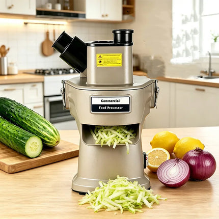 Commercial Vegetable Cutter Machine Electric Automatic Slicer Dicer for Carrot/Potato/Onion, 3-in-1 Multifunction Automatic slic