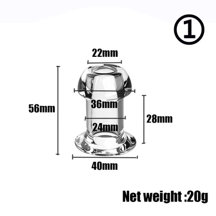 Hollow Anal Plug with Removable Cap Silicone Tunnel Butt Plug Anal Dilator Stretching Adult Sex Toy for Men Women Gay Fetish