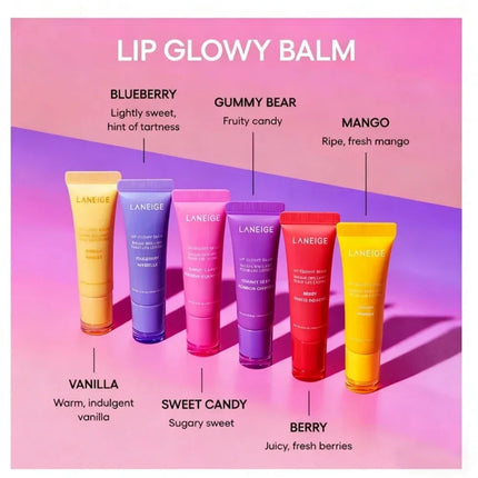 Laneige Lip Gloss Cinnamon Sugar Strawberry Sprinkles Chocolate Frost Donut Lip Balm Lightweight Hydrate Nourish Repair Lip Oil