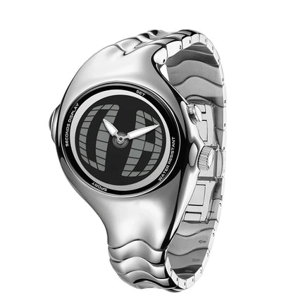 Y2K Digital Men's Watch Twisted Technology Dual-Display Vintage-Futuristic Style Timepiece Unique Metal Men's Quartz Wristwatch