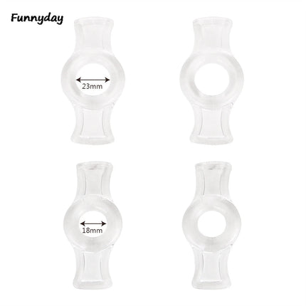 Male 4pcs 1 set Penis lock Cock Ring Bondage Penis Erection Ring For Men Adults TPE penil sleeve for enlargerment pump