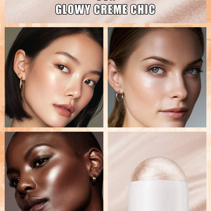 [Natural Glowup] 1pc Glowup Highlighter Stick | Natural Brightening Face Contour & Highlight Makeup, Medium Coverage, Buildable