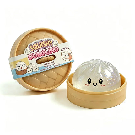 New Glitter Dumpling Glitter Dumpling Squishy with Box Dumplings Sensory Squeeze Toy for Stress Relief