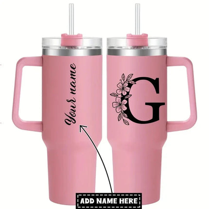 Personalized 40oz Tumbler with Name Custom Mother's Day Gifts Tumbler Metal Stainless Steel Vacuum Thermal Coffee Tea Mug