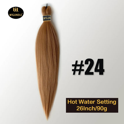 Kanekalon Hair 26 Inch 90g Pre Stretched Jumbo Braiding Hair Box Twist Braids Wholesale Synthetic Hair Extensions For Women
