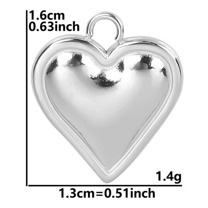 Elegant Love Breloques Stainless Steel Pendants For Jewelry Making Bulk Heart Charm Pendant 5pcs/Lot Materials To Make Bracelets