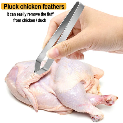Stainless Steel Hair Puller Gadgets Kitchen Pig Hair Clipper Chicken Hair Remover Fish Bone Remover Pig Hair Clip kitchen things