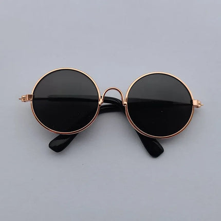 Lovely Vintage Round Pet Sunglasses Reflection Eye wear glasses For Small Dog Cat Animal Photos Props Accessories
