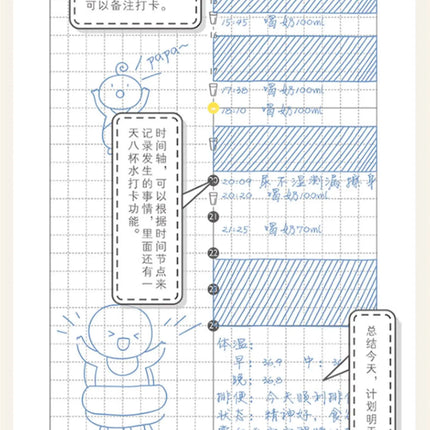 Kinbor Weekly Planner Notebook UnDated Agenda Schedule Daily Monthly Journal Book Portable Record Diary Plan Notepad Stationery