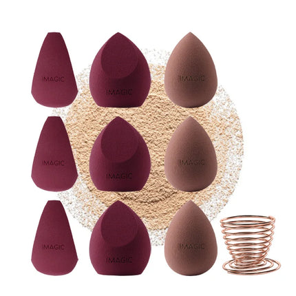 IMAGIC 10PCS/KIT Makeup Sponge Soft For Foundation Concealer Cream Wholesale Healthy Latex Smooth Wet And Dry Women Makeup Tool