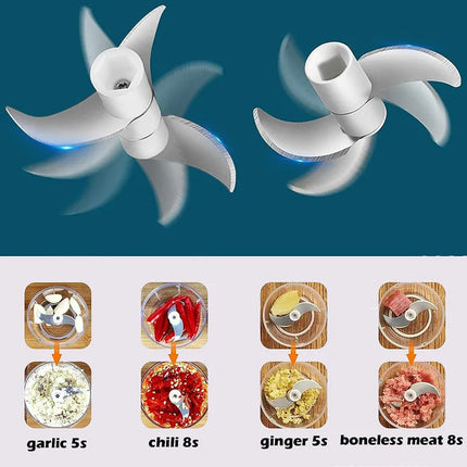 Electric Kitchen Food Chopper Mini Garlic Grinder Masher Crusher Portable Meat Grinder Vegetable Chopper For Kitchen Gadgets