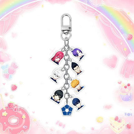 10cm Blue Lock Anime Game Plush Toy KeyChain Pendant Backpack Charm  Creative Birthday Gift Figure Doll