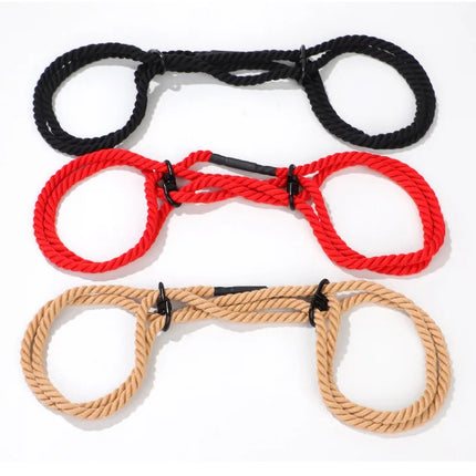 Adjustable Rope Handcuffs Erotic Slave BDSM Bondage Restraint Rope Ankle cuffs Fetish Flirt Sex Toys For Women Men Adults Games﻿