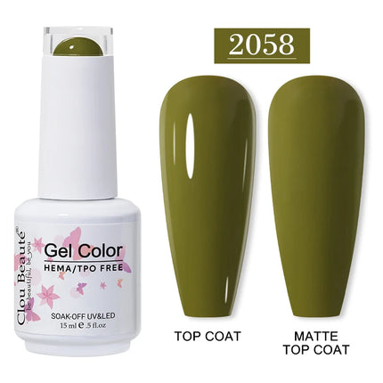 Clou Beaute 15ml HEMA TPO FREE Gel Nail Polish Vernis Semi Permanent UV Nail Art Varnish Lakiery Hybrydowe Manicure Gel Polish