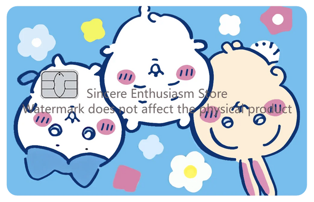 Cartoon Kawaii Chiikawas Credit Card Skin Stickers Cute Matte Sticker for VISA JCB Mastercard and Other IC Card Decorative