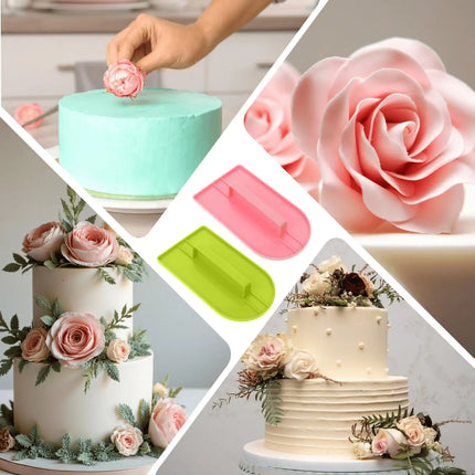 1PC Cross border Baking Plastic Scraper, Kitchen Cake Cream Flatner, Home Decoration Quick Fixing Device, Commercial Tool